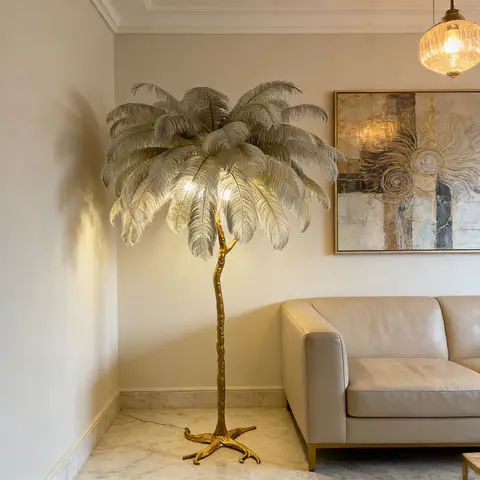 Ostrich Feather Floor Lamp · 282 - view 3