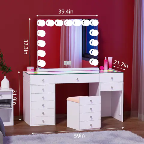 VANITII Eva Vanity Set-12 Storage Drawers Set - view 4