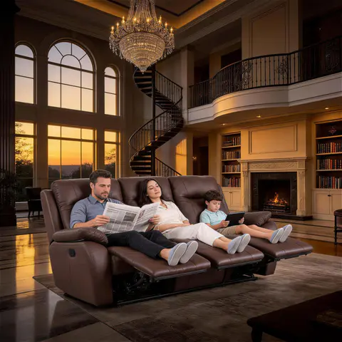 Evian Manual Recliner Sofa - view 3