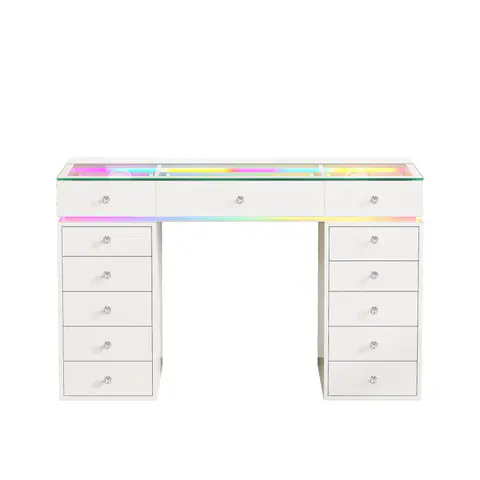 VANITII Mini Eva Vanity Desk-13 Storage Drawers - view 2