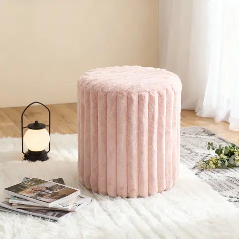 Silla de tocador de piel de conejo - vista 3