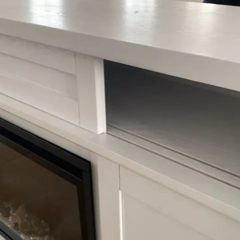 Fully Assembled 70" White Ash Veneer Fireplace - view 5