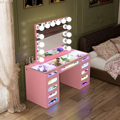 VANITII Priscilla Vanity Desk-11 Glass · 497 - view 4