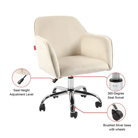 Cathy Swivel Vanity Chair, view 3 de 5