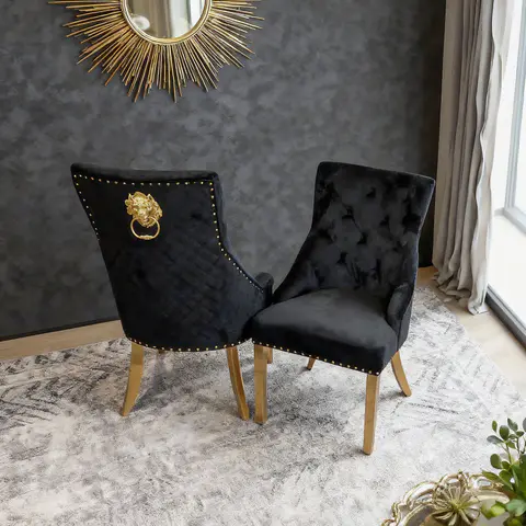 Silla de tocador de terciopelo B9711-KM02 - Sillas y Taburetes Vanity