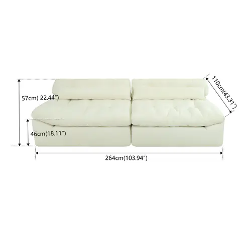 Two-Seat Sofa, view 4 de 5