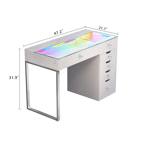 VANITII Diana RGB Vanity Desk (Ref. 534), view 5 de 5