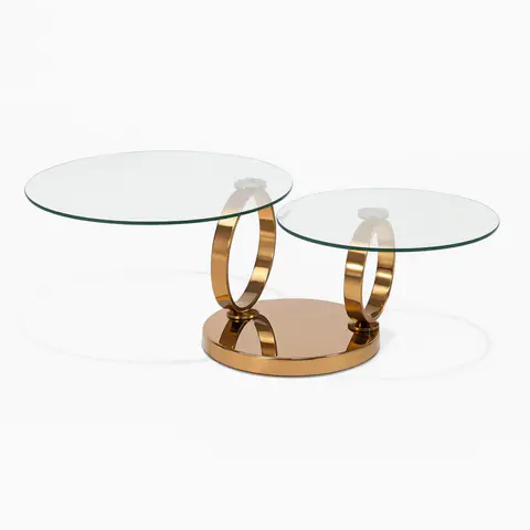 Swivel 360 Degrees Glass Coffee Table - view 5