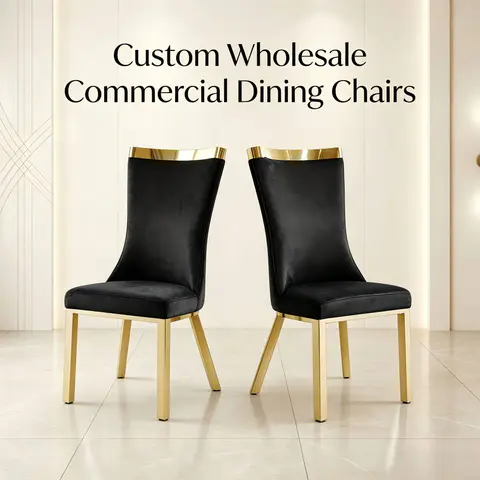 201 Gold Stainless Steel Modern High Back - Dining Chairs & Stools