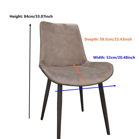 PU Material Black Powder Coated Legs Dining - view 5