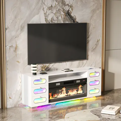 Mueble de TV con chimenea eléctrica · 374 - vista 5