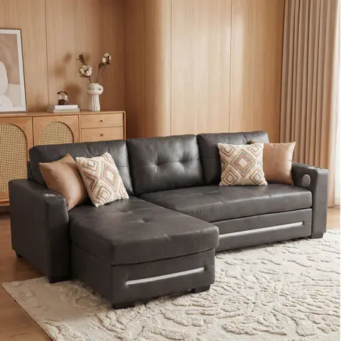 L-Shape sofa with storage - view 2
