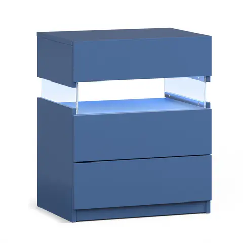 LED Nightstands 3 Drawer Dresser - view 4