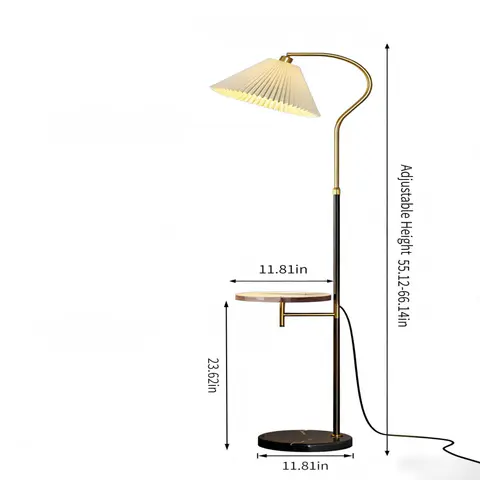 Gold-Black Adjustable Floor Lamp, view 5 de 5