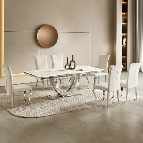 Mesa de comedor moderna de mármol · 493 - vista 5