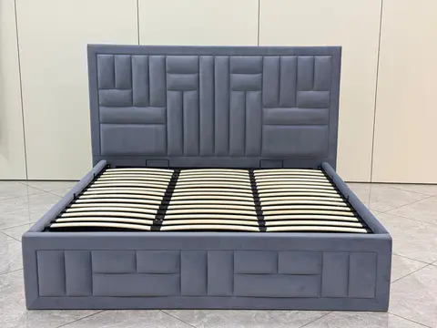 Cama King moderna con almacenamiento · 512