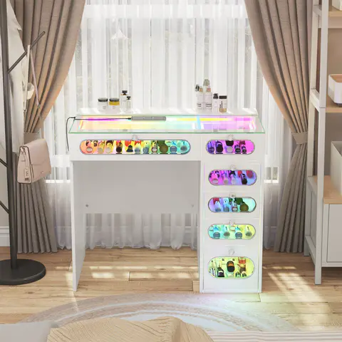 VANITII 6 Glass Fronted Drawers Vanity · 469 - view 2