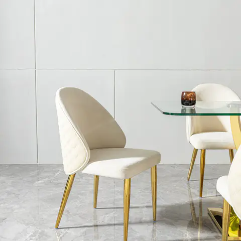 Modern Dining room chair stainless steel legs - view 3