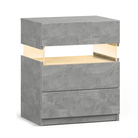 LED Nightstands 3 Drawer Dresser - view 5