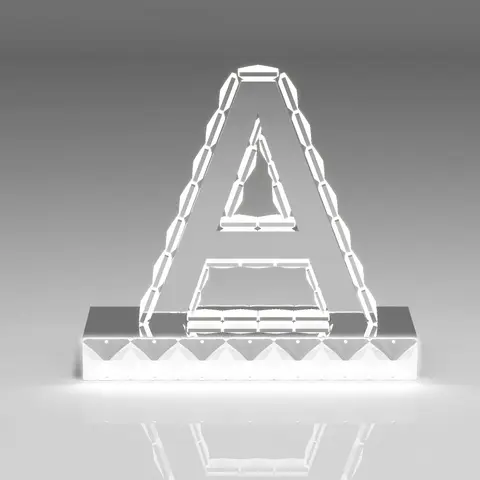 Letra decorativa LED de cristal