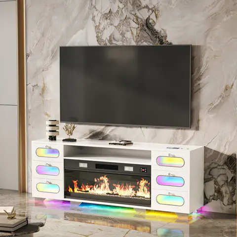 Mueble de TV con chimenea eléctrica · 374 - vista 4