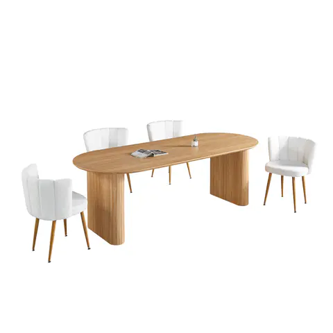 Oval MDF Tabletop Dining Table - view 3