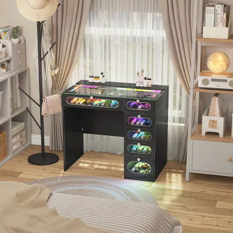 VANITII 6 Glass Fronted Drawers Vanity · 469 - view 4