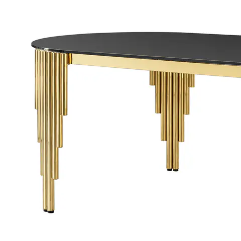 12mm Tempered Black Glass Dining Table - view 4