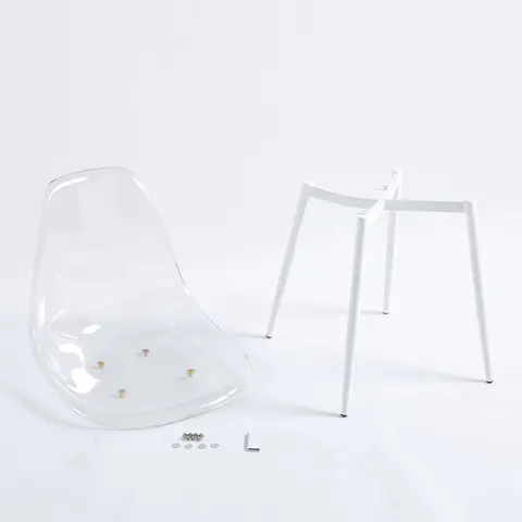 Clear Acrylic Accent Side Chairs - view 2