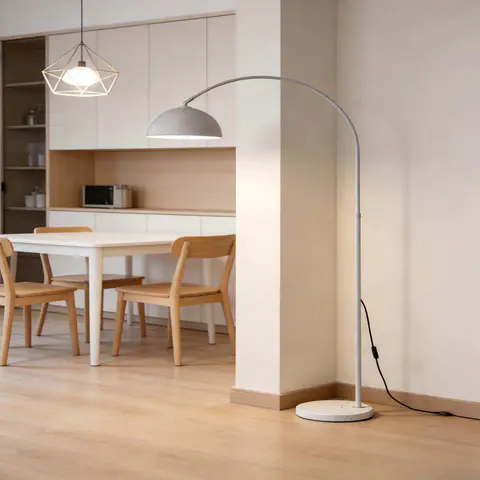 White Arc Floor Lamp - view 1