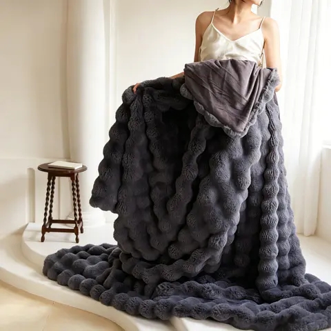 Teddy Fleece Sofa Blanket - view 4