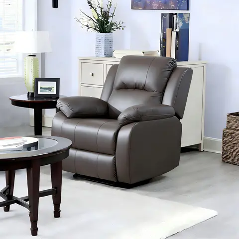 Lume Power Recliner 1-Seater Sofa in Ivory Faux - view 1