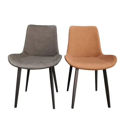 PU Material Black Powder Coated Legs Dining - view 4