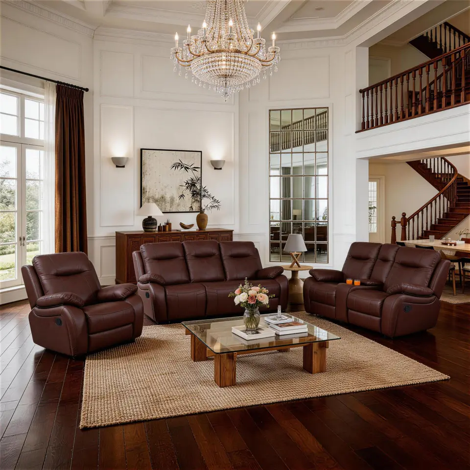 Evian Manual Recliner Sofa Set