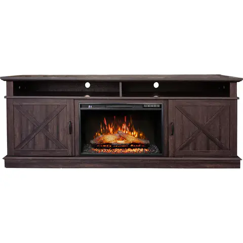 Fully Assembled 72" Melamine Veneer Fireplace - view 2