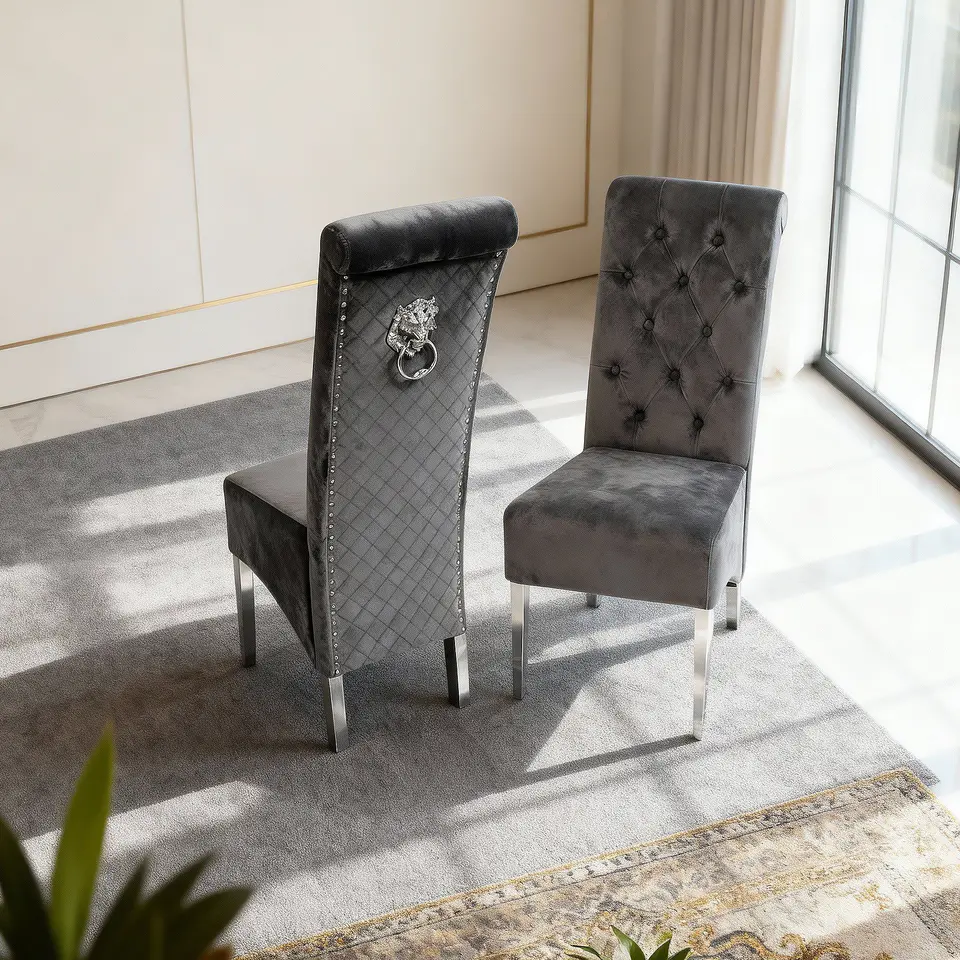 Silla de tocador de terciopelo