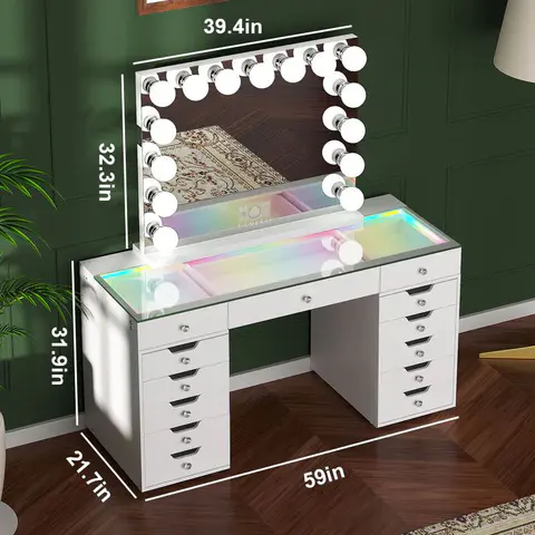 VANITII Eva-RGB Vanity Desk Set · 137 - view 4