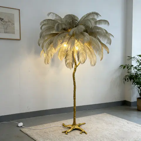 Ostrich Feather Floor Lamp · 282 - view 5