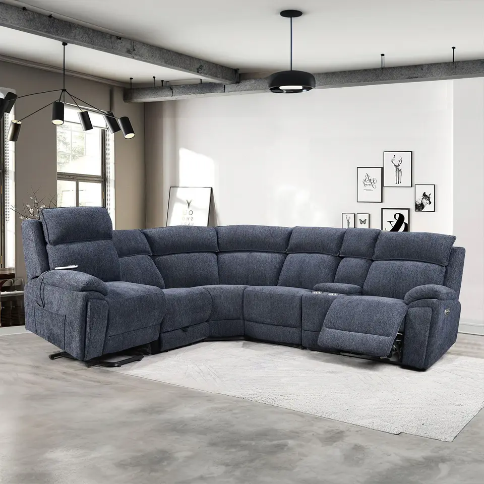 Power Recliner Sectional Fabric Sofa MC3020 – Sun City Furniture El Paso
