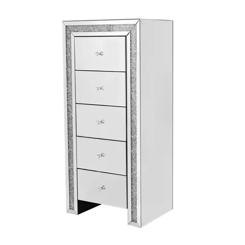 VANITII Crushed Diamonds LED Tallboy - Drawers & Cabinets