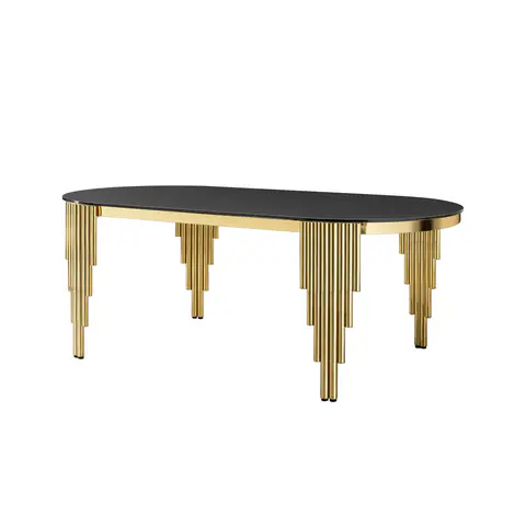 12mm Tempered Black Glass Dining Table - view 3