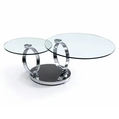 Swivel 360 Degrees Glass Coffee Table - view 4