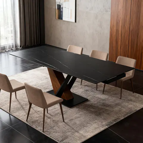 Mesa de comedor funcional de losa - vista 1