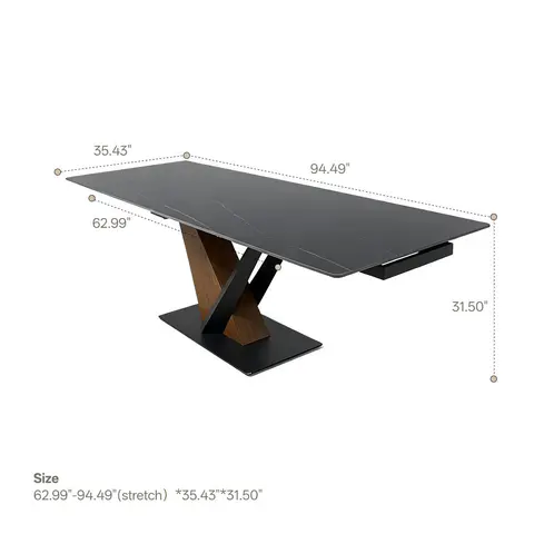 Mesa de comedor funcional de losa - vista 5