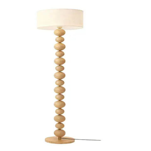 Wooden Ball String Floor Lamp - view 4