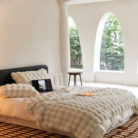 Teddy Fleece Sofa Blanket-160200 - view 2