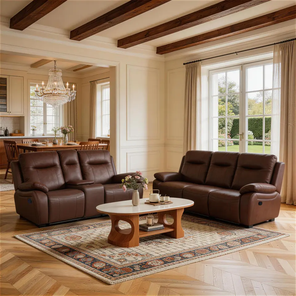 Evian Manual Recliner Sofa&Loveseat