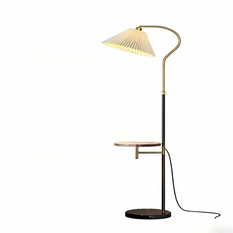 Gold-Black Adjustable Floor Lamp, view 4 de 5