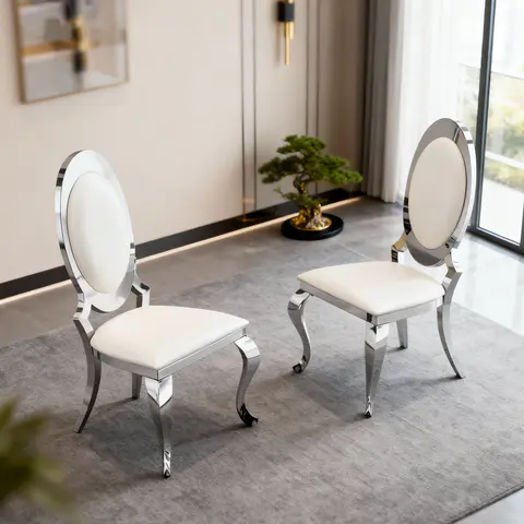 Soft PU Leather Upholstered Chairs - Dining Chairs & Stools