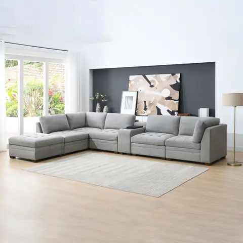 Tisdale Modular Sectional 7-piece Dark Grey - view 1